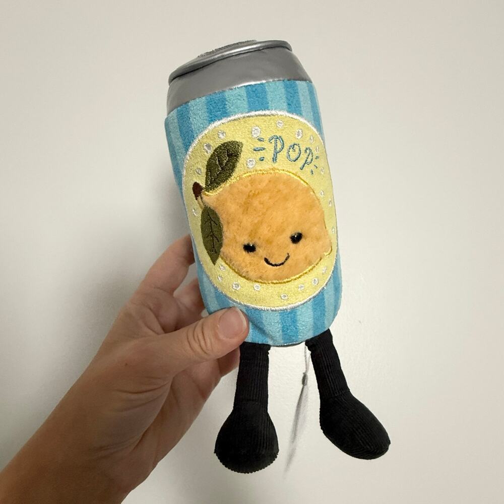 Jellycat London Exclusive Jesse Can of Pop lemon soda Fish & Chips Collection
